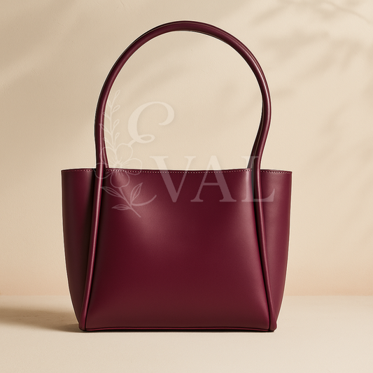 Eval Arc Tote – Wineberry Rouge