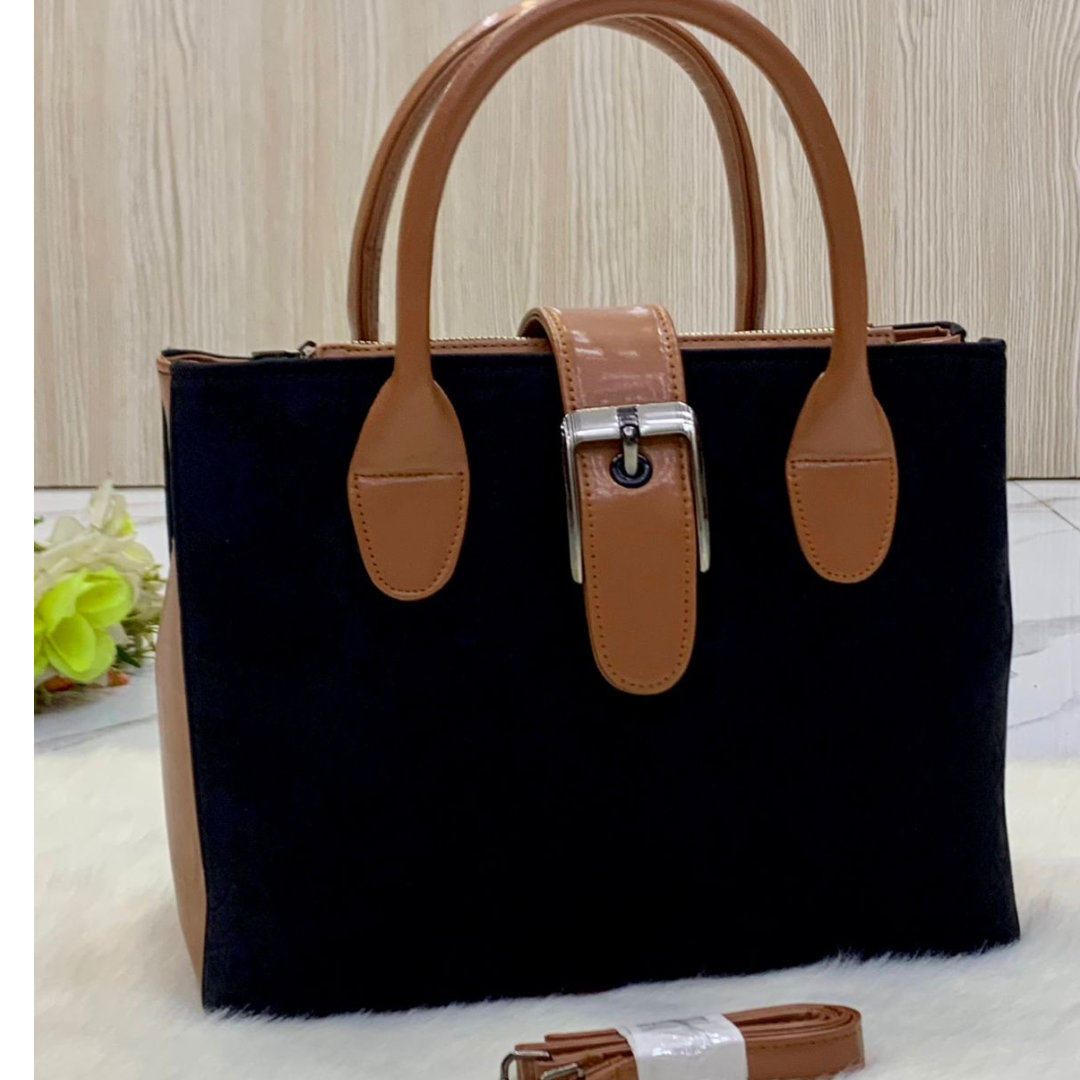 Eval ShadowLeaf – Embossed Black & Camel