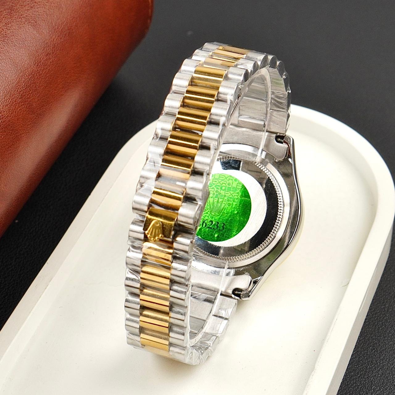 Rolex Golden Silver With Blue Dial