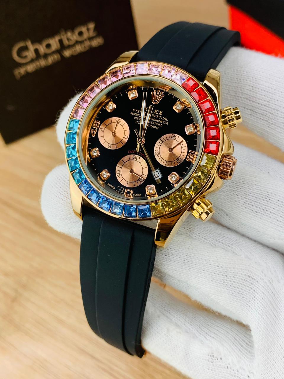 Daytona Rainbow Model | Rose Gold Black