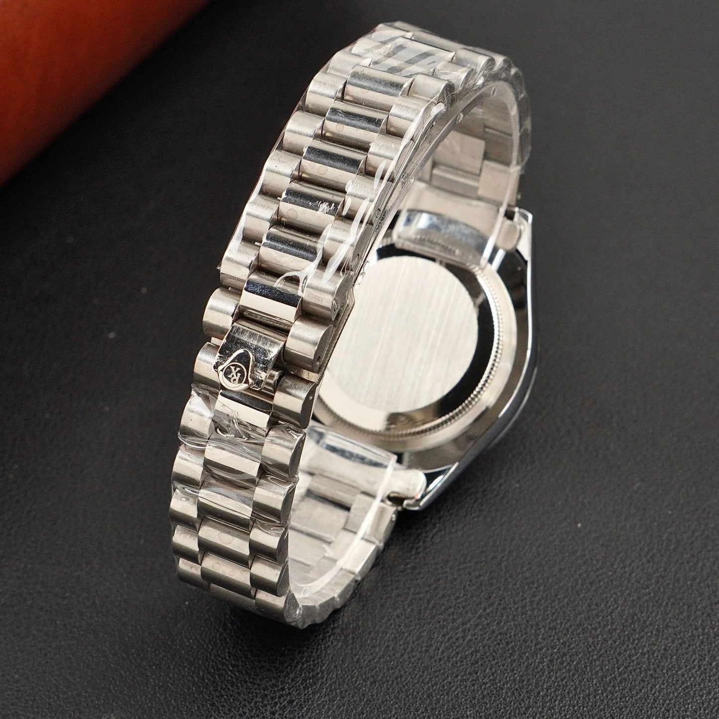 Rolex Silver Green Stainless Steel Watch