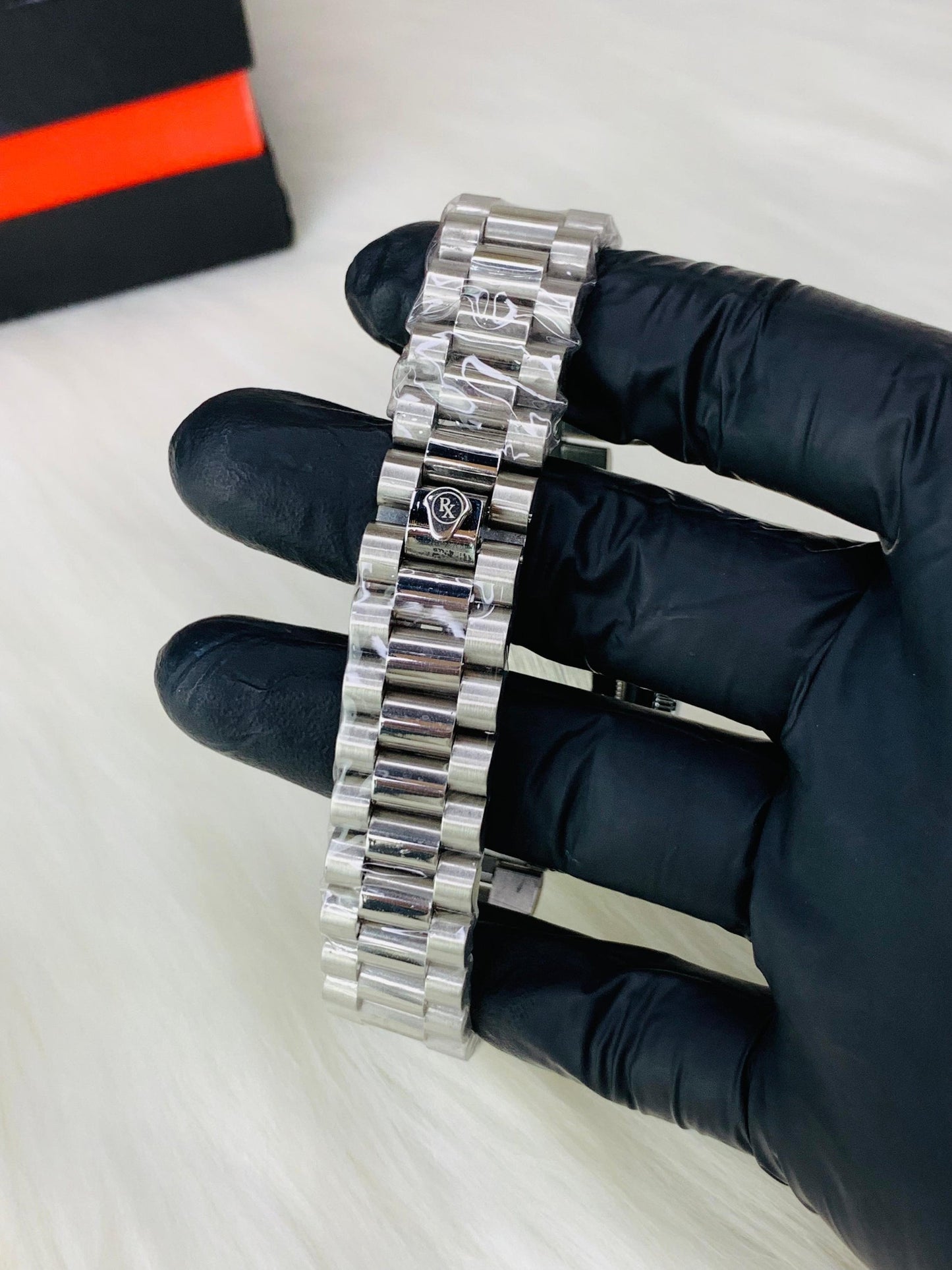 Rolex Pure Silver Stainless Steel Watch