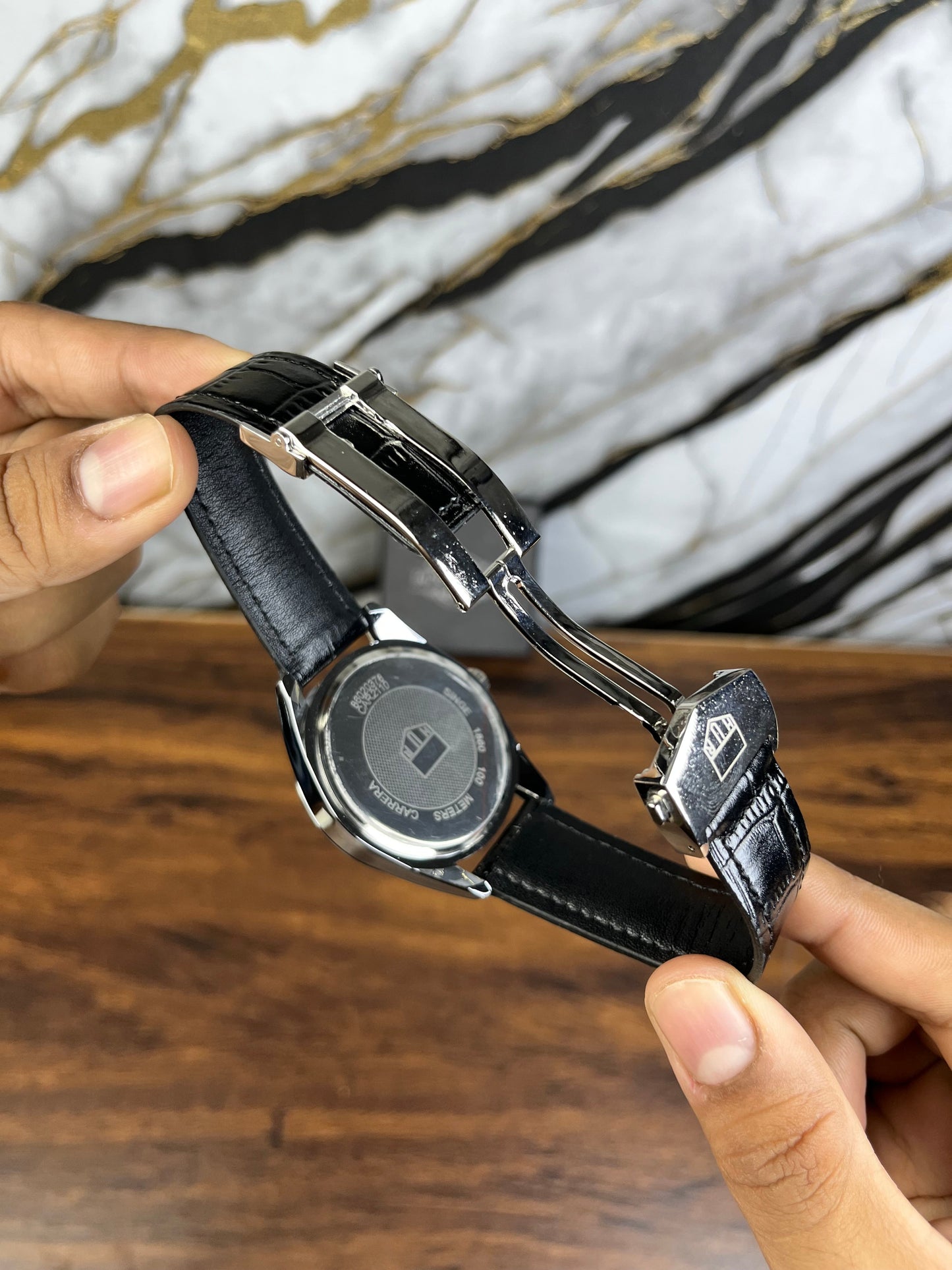 Tag Heuer Calibre 5 Leather Strap Watch