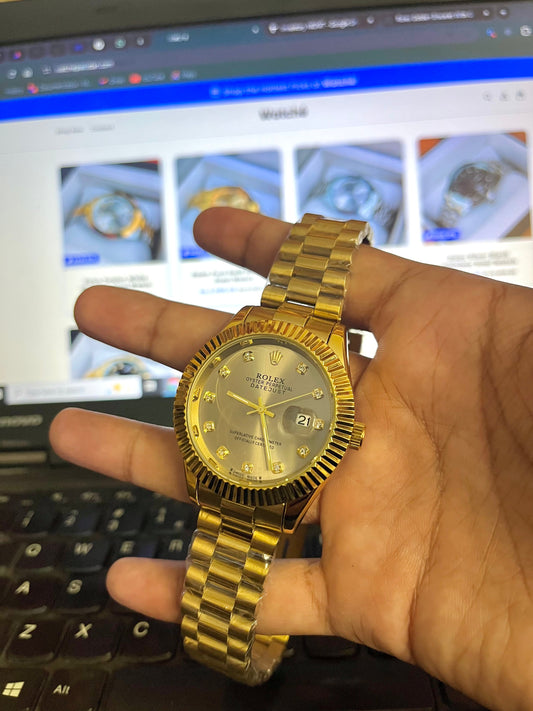 Rolex Pure Gold With Grey Dial GRR