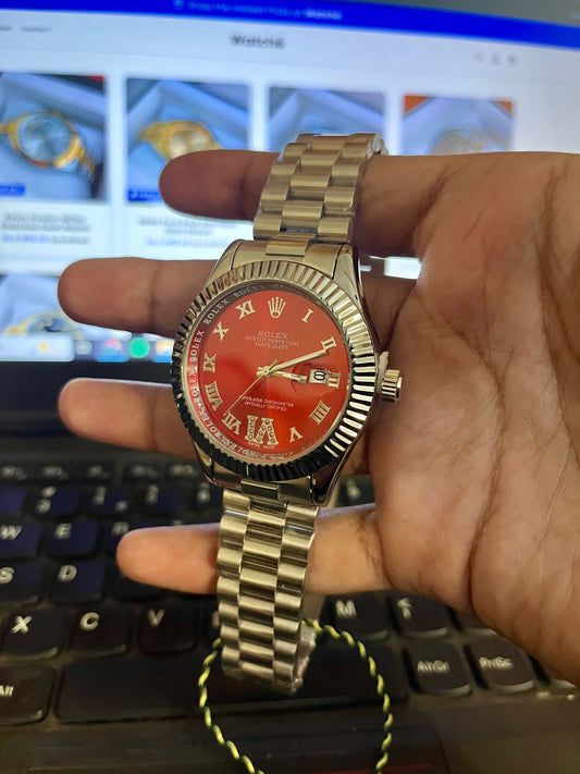 Rolex Silver Red With Numbering GRR
