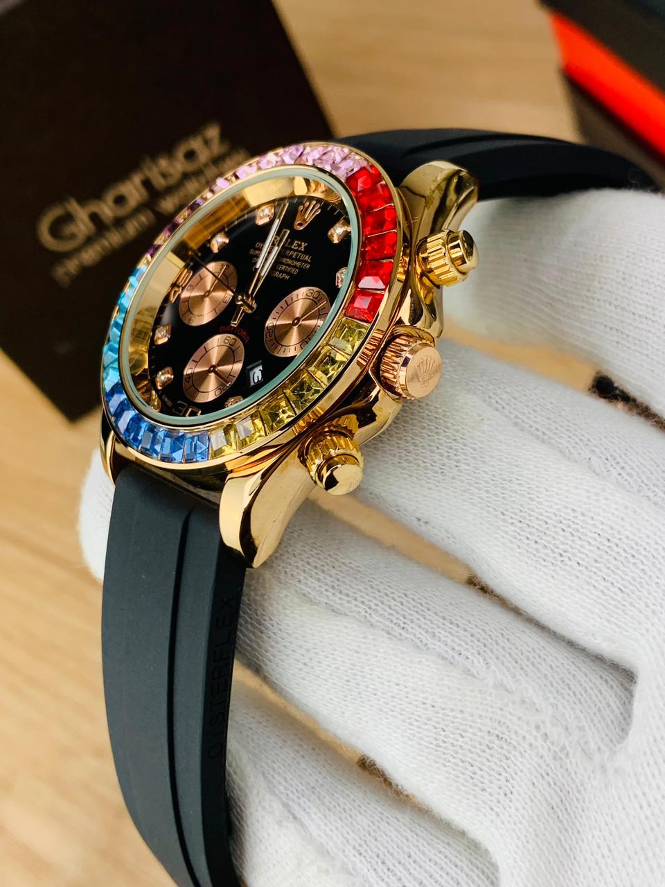 Daytona Rainbow Model | Rose Gold Black